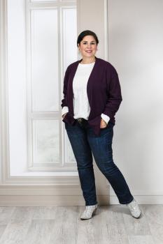 Beispiel Papierschnittmuster Oversize Cardigan "Clea" 